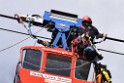 Koelner Seilbahn Gondel blieb haengen Koeln Linksrheinisch P328